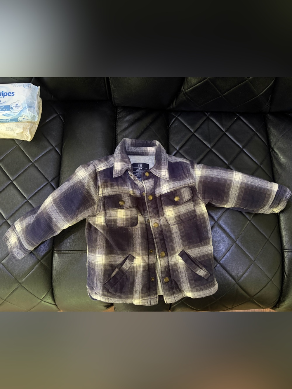 GAP Plaid Shirt jacket 18-24M